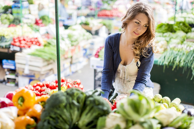 Young woman at the market